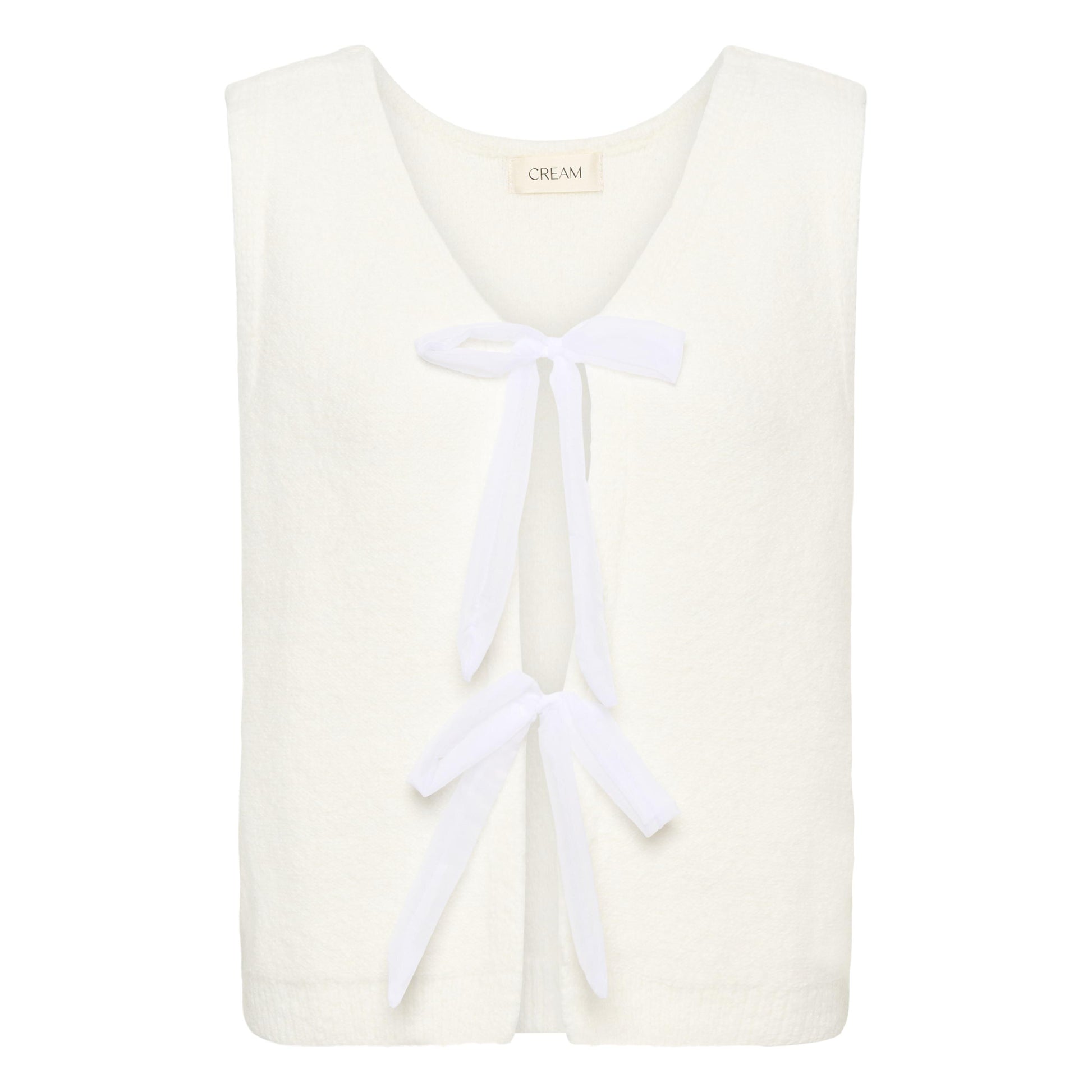 BULP KNIT VEST-LADIES SWEATERS & KNITS-CREAM-JB Evans Fashions & Footwear