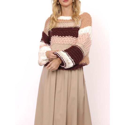 BUTTER PECAN CHUNKY SWEATER-LADIES SWEATERS & KNITS-SADIE & SAGE-JB Evans Fashions & Footwear