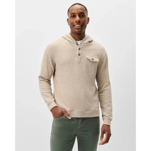 BUTTON HENLEY HOODIE-MENS SWEATERS & KNITS-JOHNNIE-O-JB Evans Fashions & Footwear