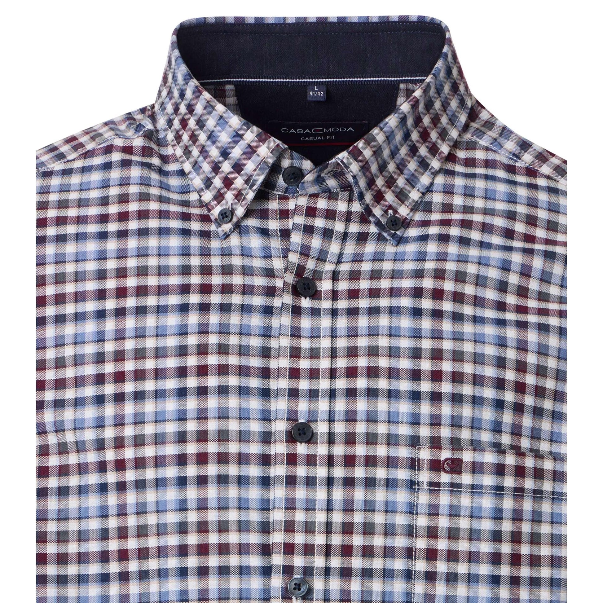 B.D CASUAL FIT OXFORD CHECK-MENS SHIRTS-CASA C MODA-JB Evans Fashions & Footwear