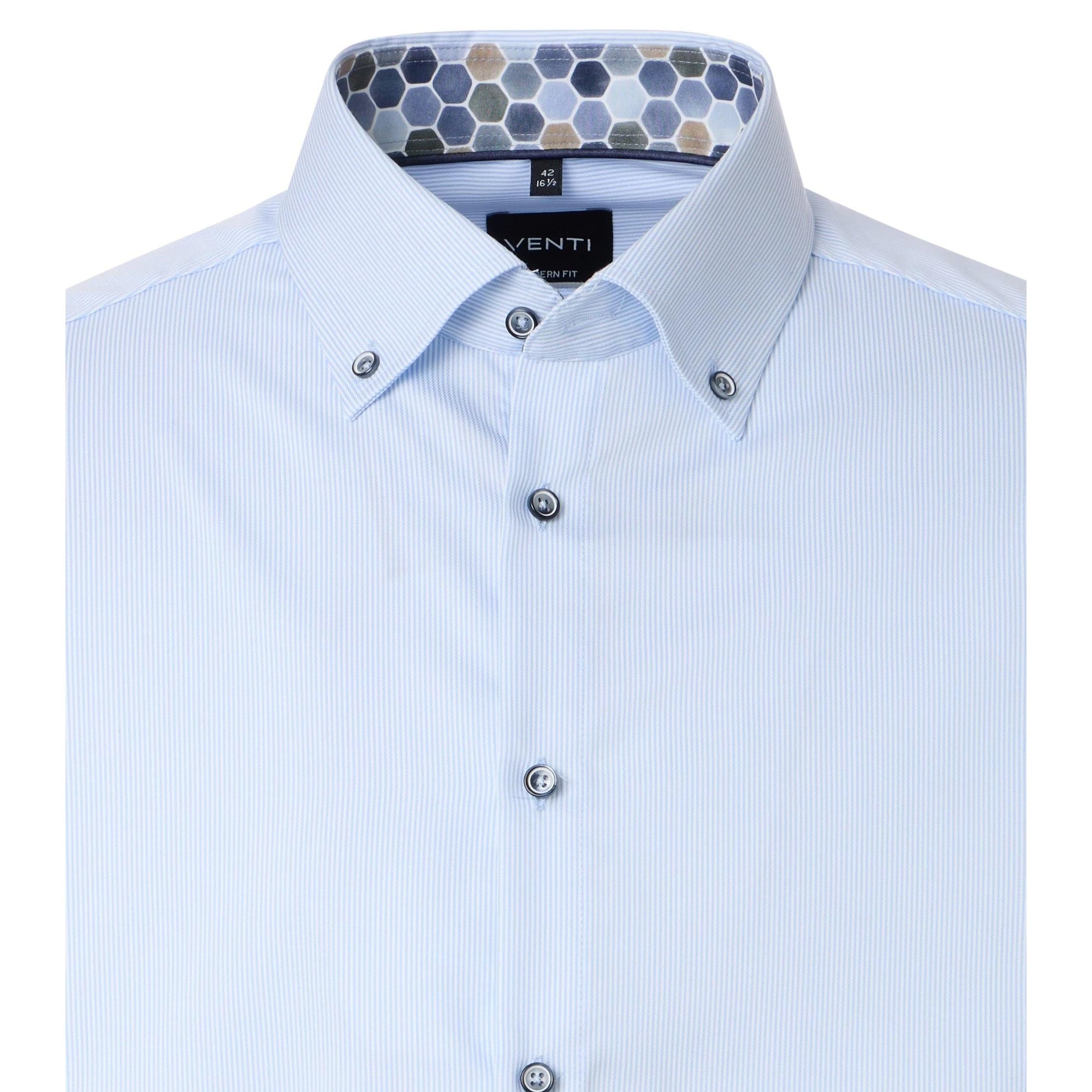 B.D MODERN FIT STRIPE-MENS SHIRTS-VENTI-JB Evans Fashions & Footwear