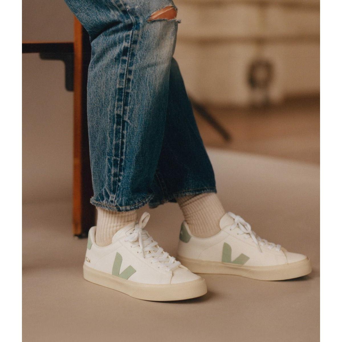 CAMPO EXTRA WHITE MATCHA-LADIES SNEAKERS-VEJA-JB Evans Fashions & Footwear
