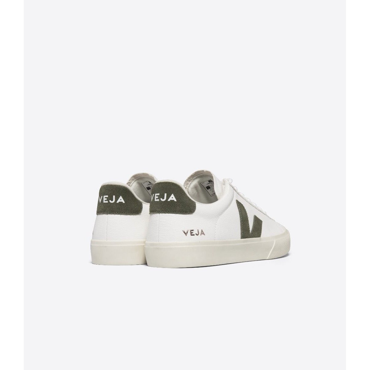 CAMPO LEATHER WHITE KHAKI-LADIES SNEAKERS-VEJA-JB Evans Fashions & Footwear