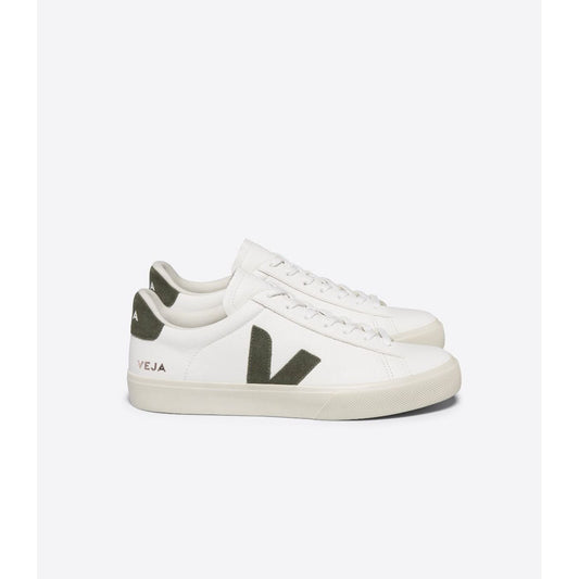 CAMPO LEATHER WHITE KHAKI-LADIES SNEAKERS-VEJA-JB Evans Fashions & Footwear