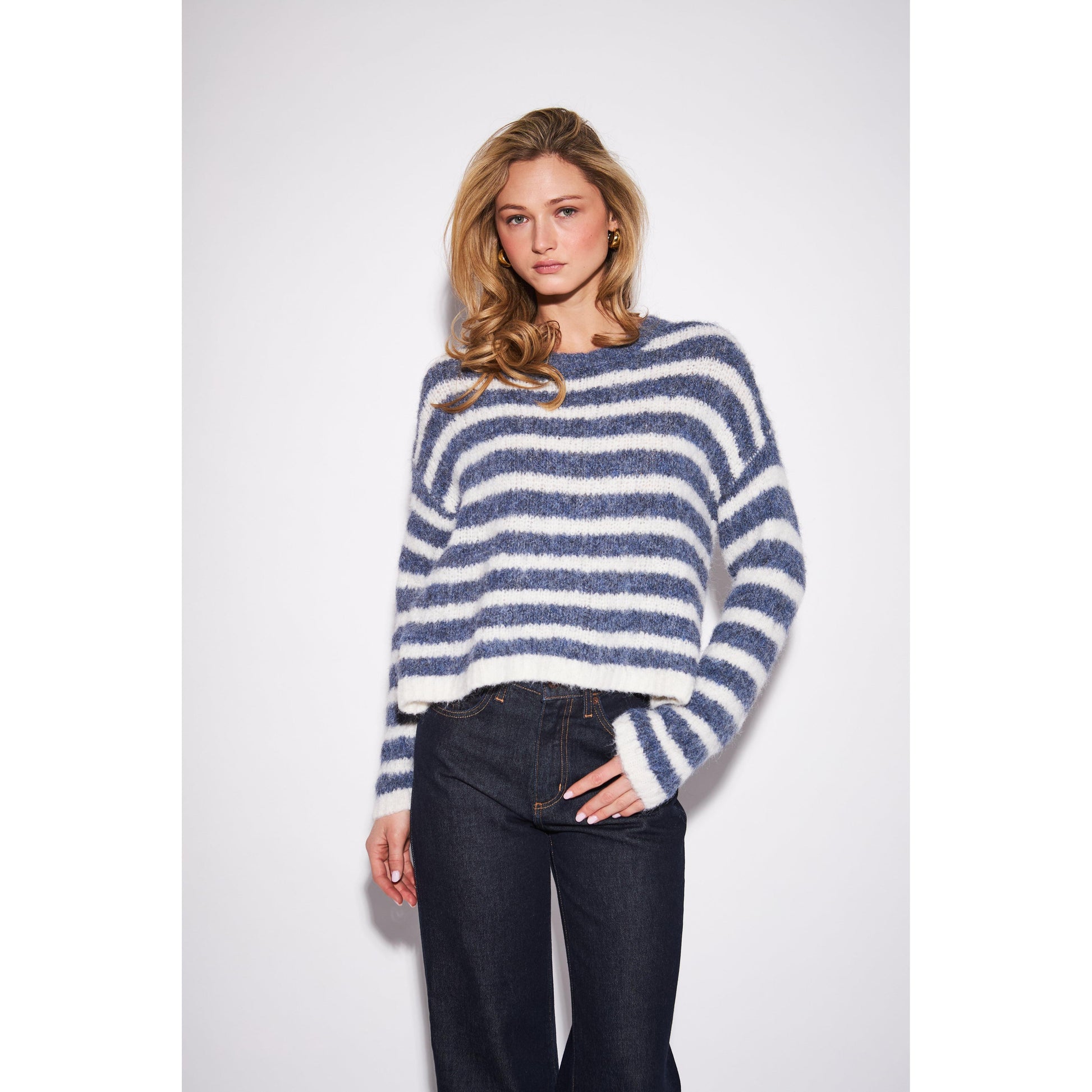 CARMEN CREW NECK SWEATER-LADIES SWEATERS & KNITS-JOHN & JENN-JB Evans Fashions & Footwear