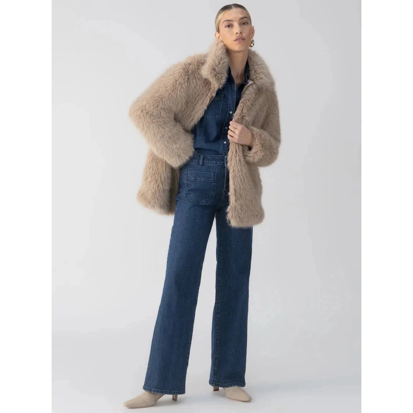 CARMEN FUR COAT-LADIES LIGHTWEIGHT COATS & JACKETS-SANCTUARY-JB Evans Fashions & Footwear