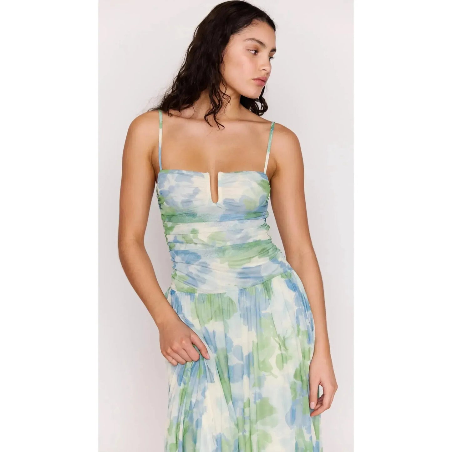 CARRIE MESH MAXI DRESS-LADIES DRESSES & JUMPERS-MINK PINK-JB Evans Fashions & Footwear