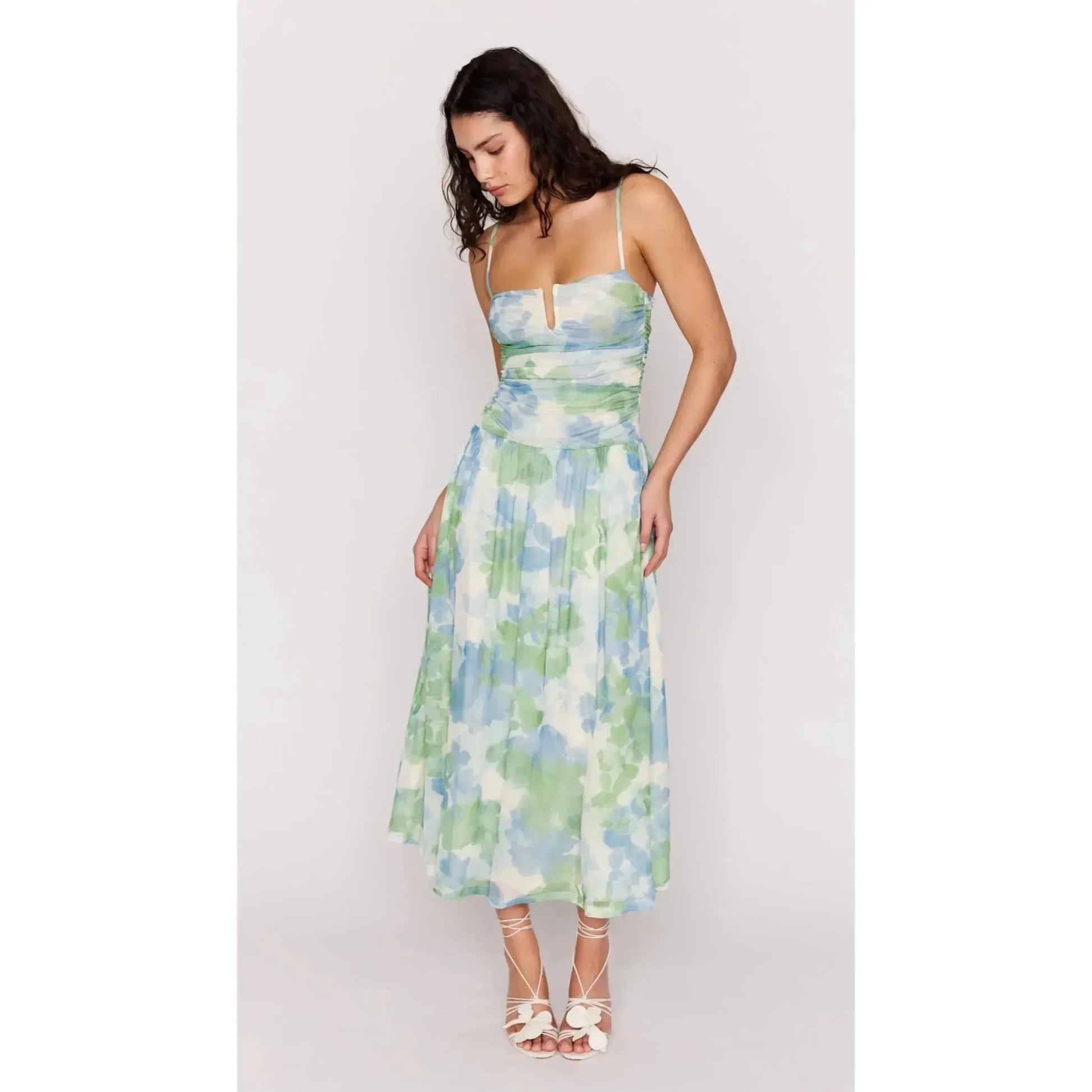 CARRIE MESH MAXI DRESS-LADIES DRESSES & JUMPERS-MINK PINK-JB Evans Fashions & Footwear