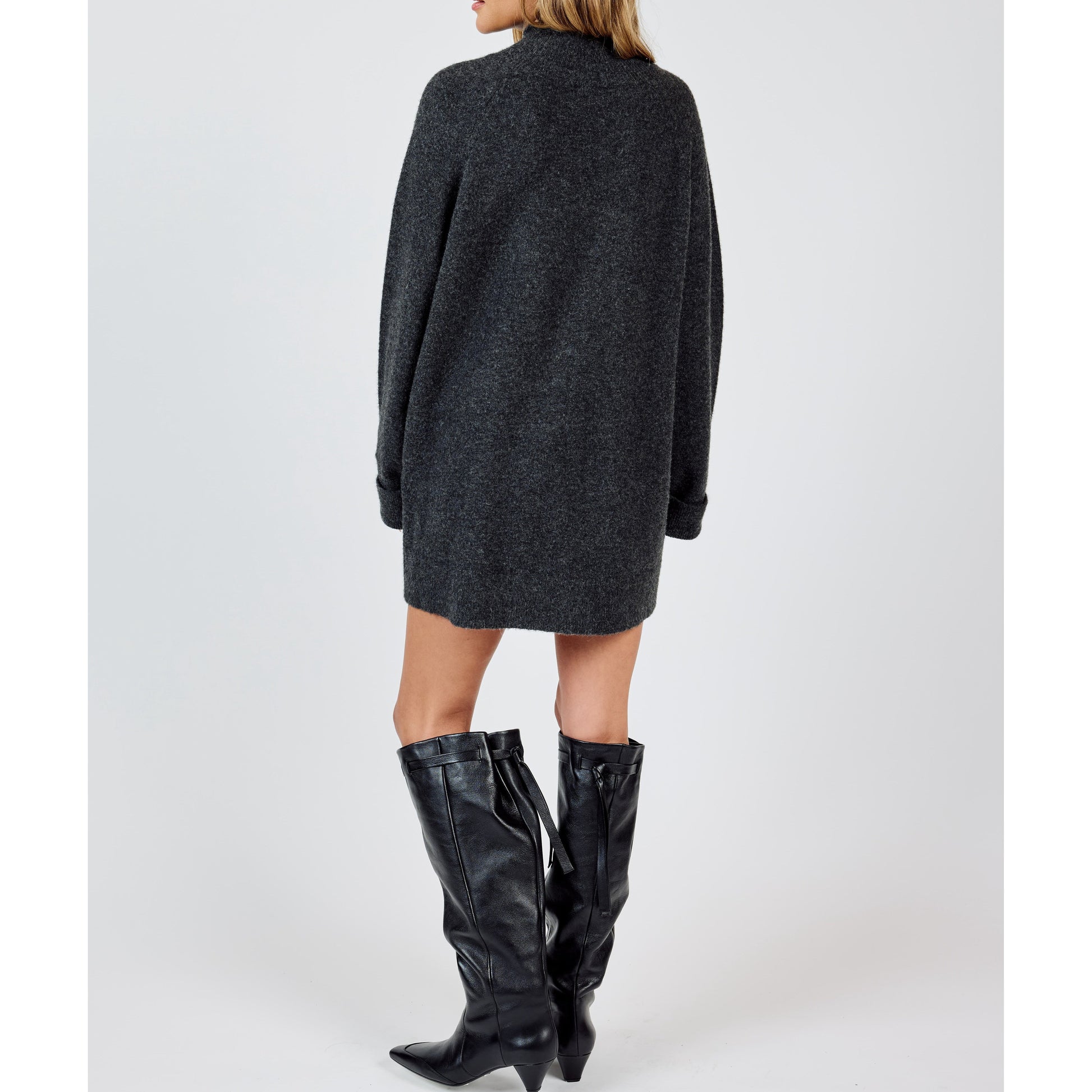 CARSON HIGH NECK SWEATER DRESS-LADIES SWEATERS & KNITS-SADIE & SAGE-JB Evans Fashions & Footwear