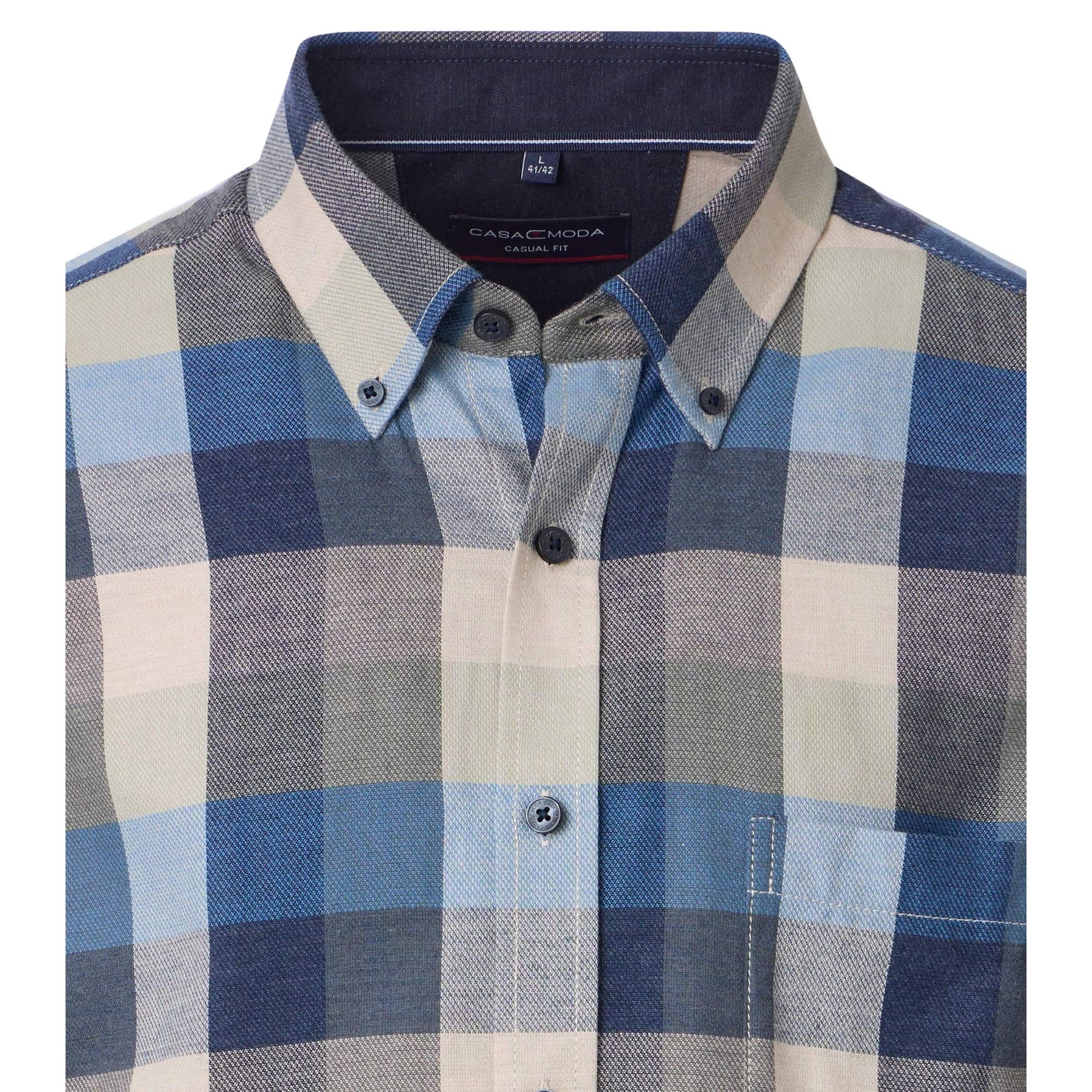 CASUAL FIT B.D BLOCK CHECK FLANNEL-MENS SHIRTS-CASA C MODA-JB Evans Fashions & Footwear