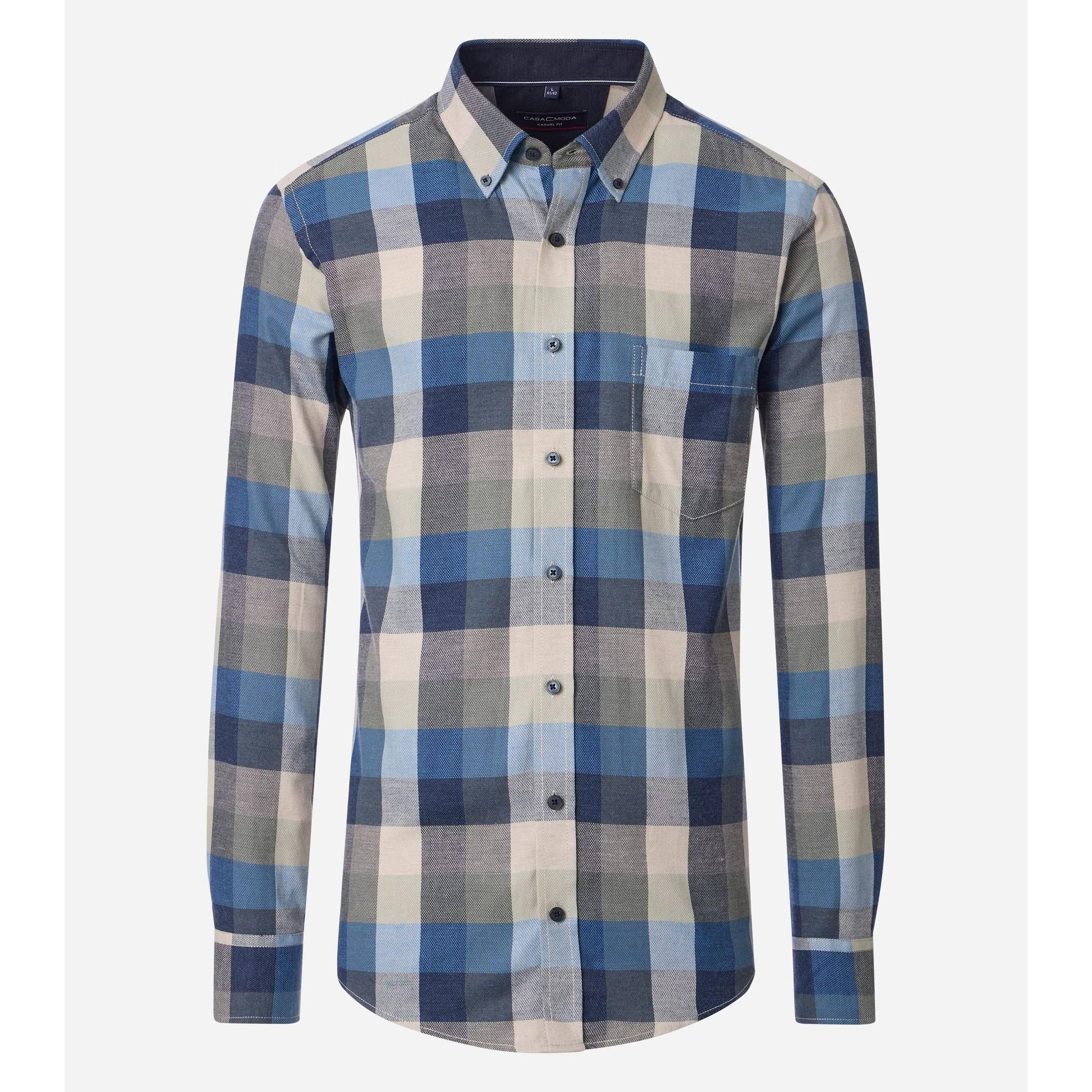 CASUAL FIT B.D BLOCK CHECK FLANNEL-MENS SHIRTS-CASA C MODA-JB Evans Fashions & Footwear