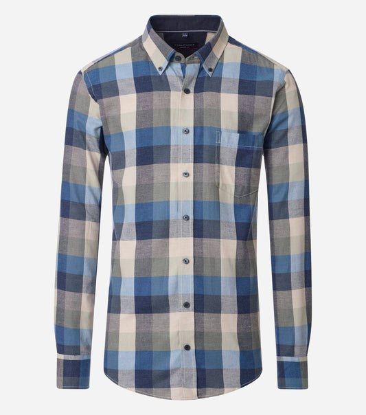 CASUAL FIT B.D BLOCK CHECK FLANNEL-MENS SHIRTS-CASA C MODA-JB Evans Fashions & Footwear