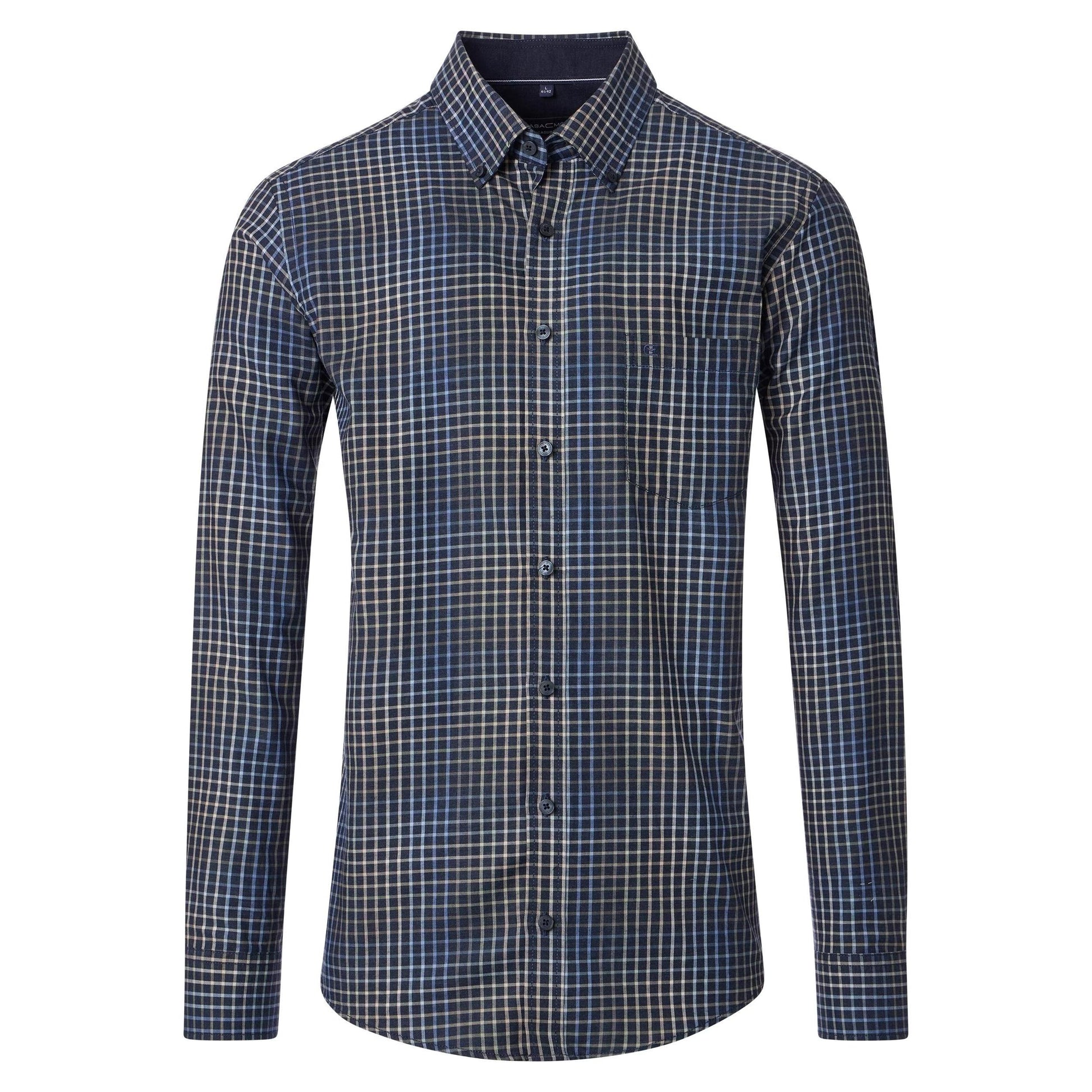 CASUAL FIT B.D SMALL WINDOW CHECK-MENS SHIRTS-CASA C MODA-JB Evans Fashions & Footwear