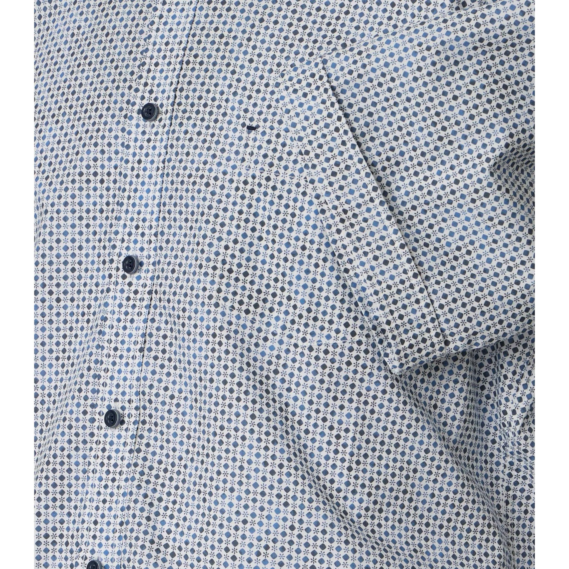 CASUAL FIT DIAMOND PRINT S/S B.D-MENS SHIRTS-CASA C MODA-JB Evans Fashions & Footwear