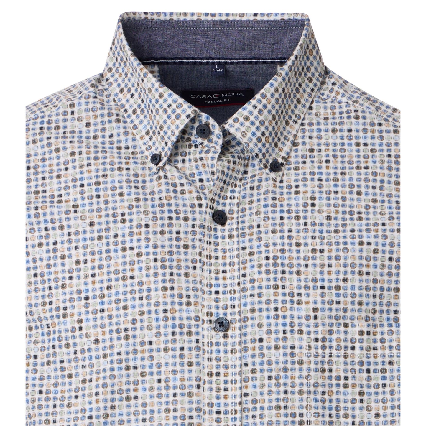 CASUAL FIT DOT PATTERN BUTTON DOWN-MENS SHIRTS-CASA C MODA-JB Evans Fashions & Footwear