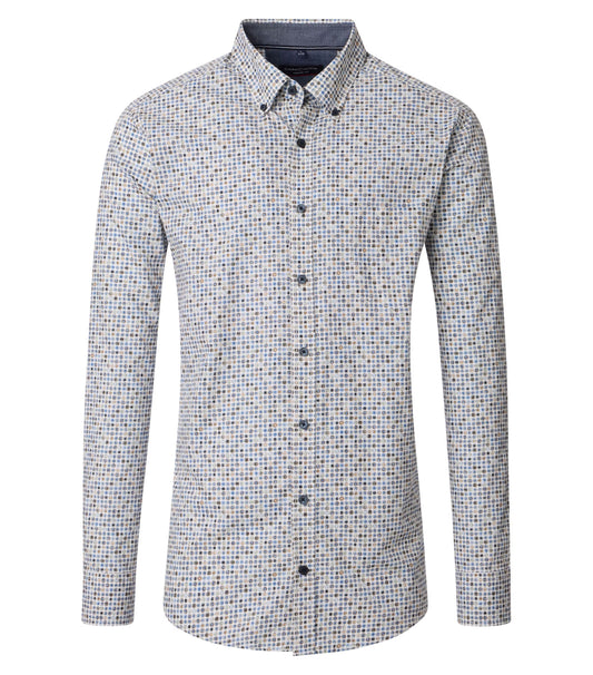 CASUAL FIT DOT PATTERN BUTTON DOWN-MENS SHIRTS-CASA C MODA-JB Evans Fashions & Footwear