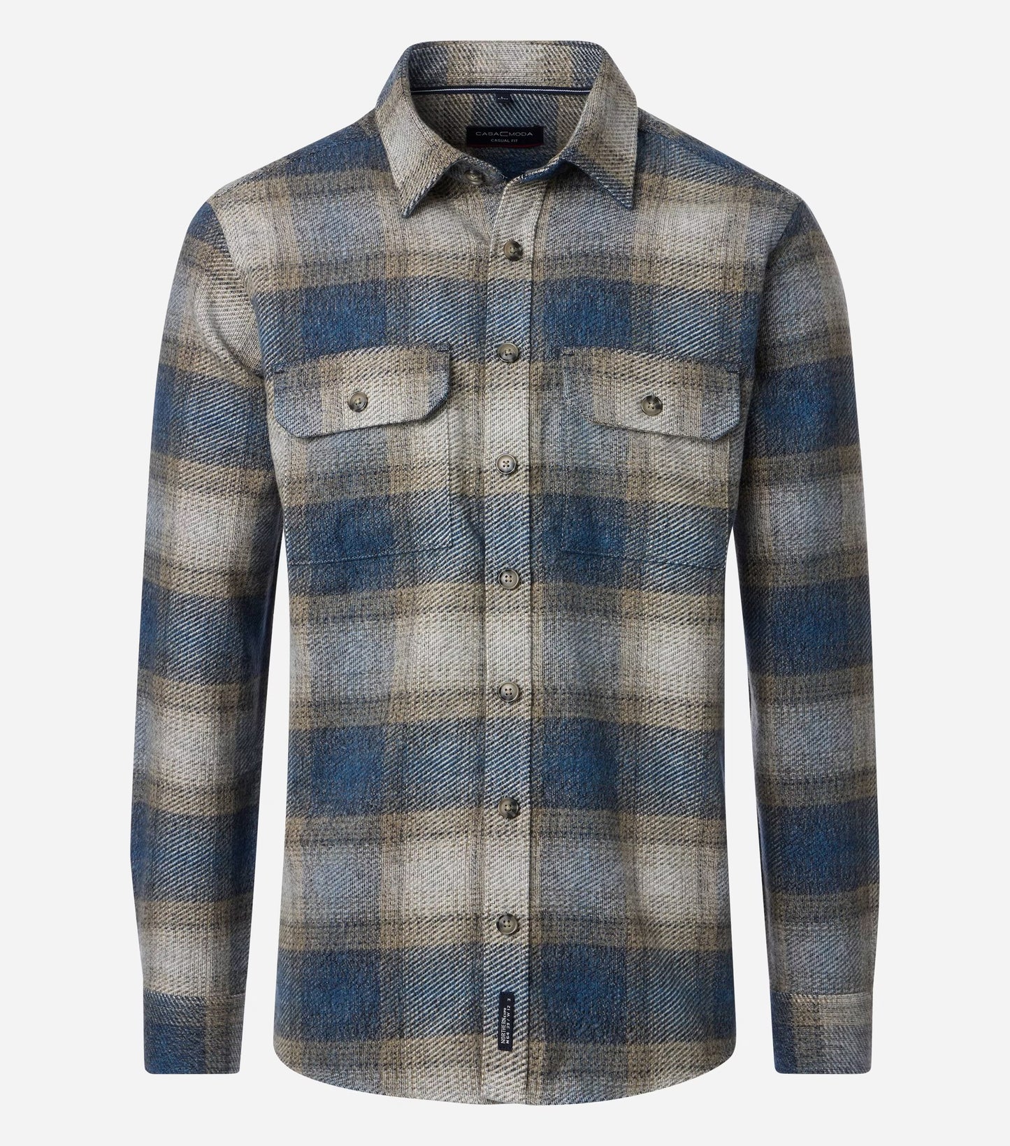 CASUAL FIT FLANNEL CHECK OVERSHIRT-MENS SHIRTS-CASA C MODA-JB Evans Fashions & Footwear