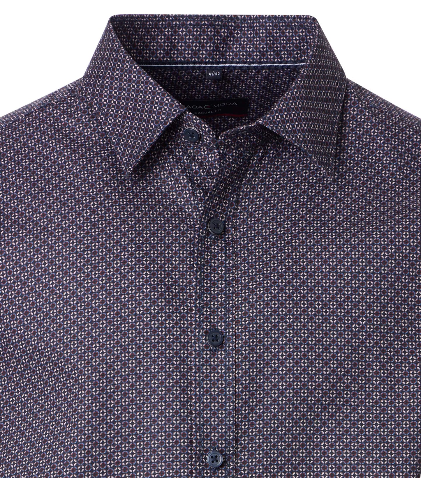 CASUAL FIT GEO PRINT SHIRT-MENS SHIRTS-CASA C MODA-JB Evans Fashions & Footwear