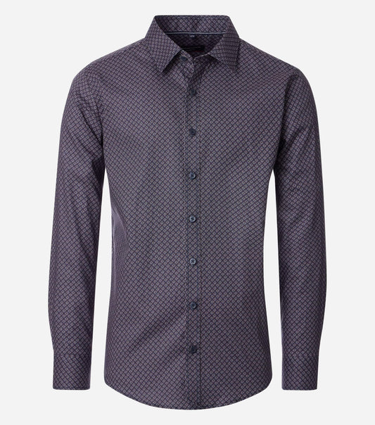 CASUAL FIT GEO PRINT SHIRT-MENS SHIRTS-CASA C MODA-JB Evans Fashions & Footwear