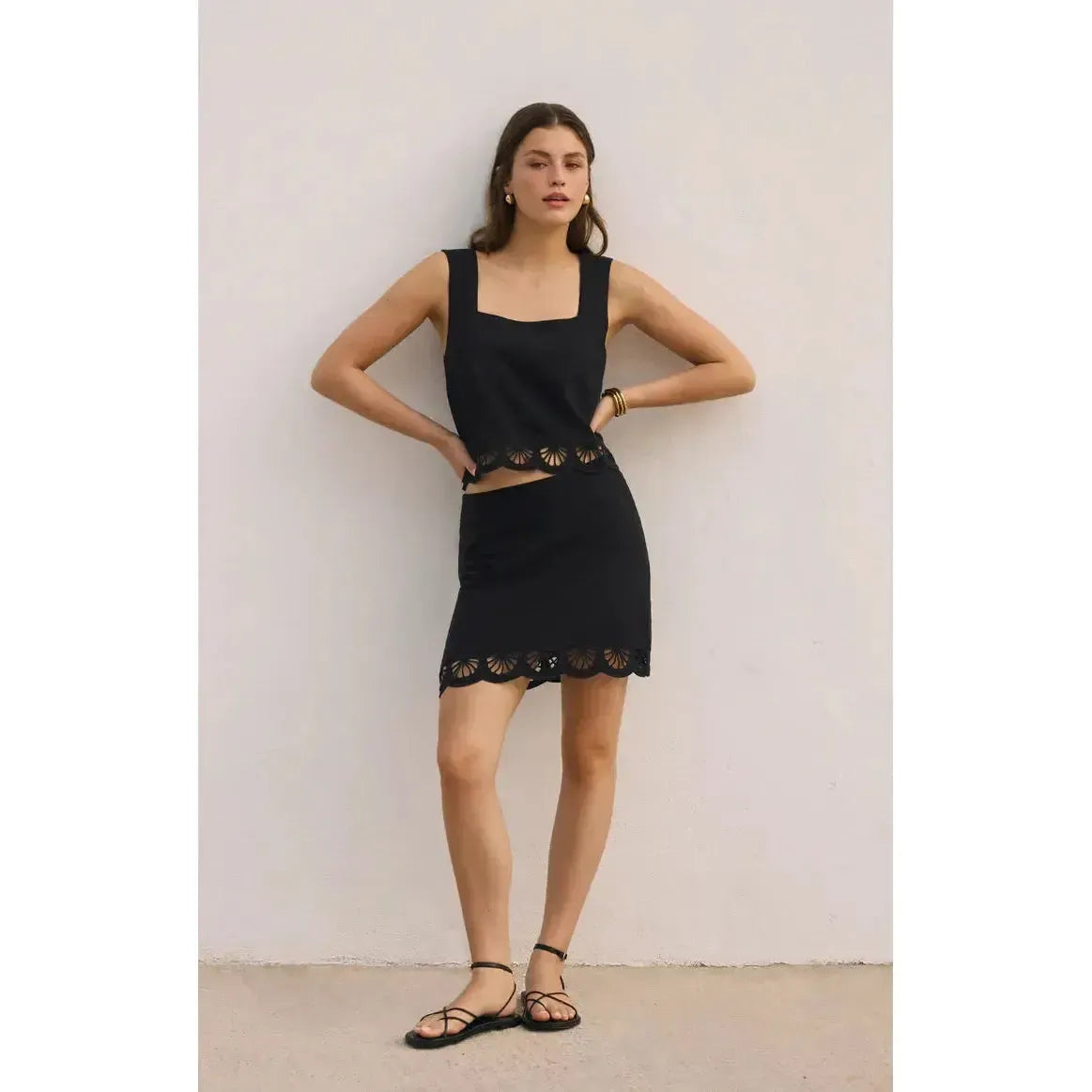 CHARLENE EMBROIDERY MINI SKIRT-LADIES SKIRTS-Z SUPPLY-JB Evans Fashions & Footwear