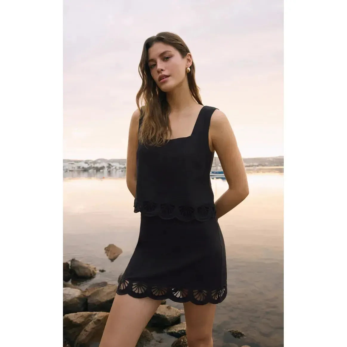 CHARLENE EMBROIDERY MINI SKIRT-LADIES SKIRTS-Z SUPPLY-JB Evans Fashions & Footwear