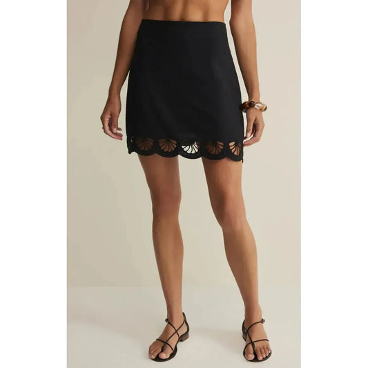 CHARLENE EMBROIDERY MINI SKIRT-LADIES SKIRTS-Z SUPPLY-JB Evans Fashions & Footwear