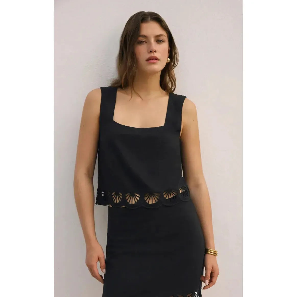 CHARLENE EMBROIDERY TOP-LADIES TOPS-Z SUPPLY-JB Evans Fashions & Footwear
