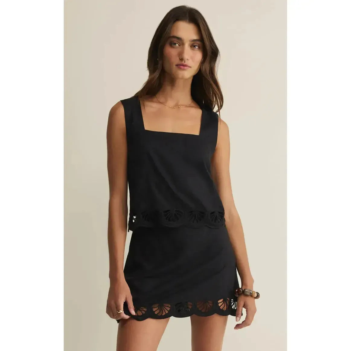 CHARLENE EMBROIDERY TOP-LADIES TOPS-Z SUPPLY-JB Evans Fashions & Footwear