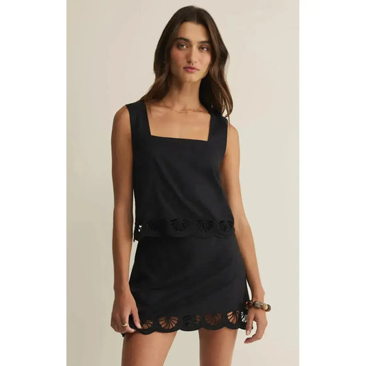CHARLENE EMBROIDERY TOP-LADIES TOPS-Z SUPPLY-JB Evans Fashions & Footwear