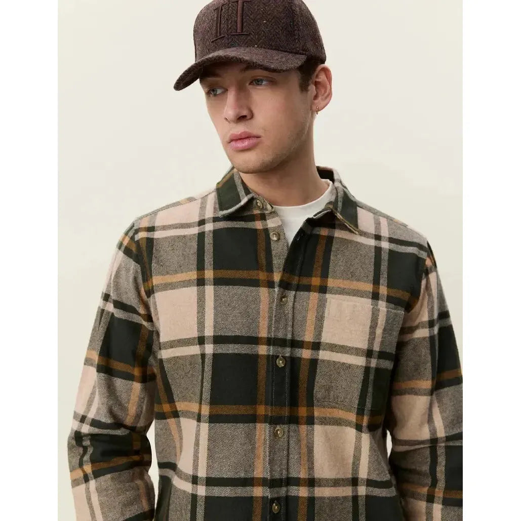 CHECK FLANNEL SHIRT-MENS LIGHTWEIGHT COATS & JACKETS-LES DEUX-JB Evans Fashions & Footwear