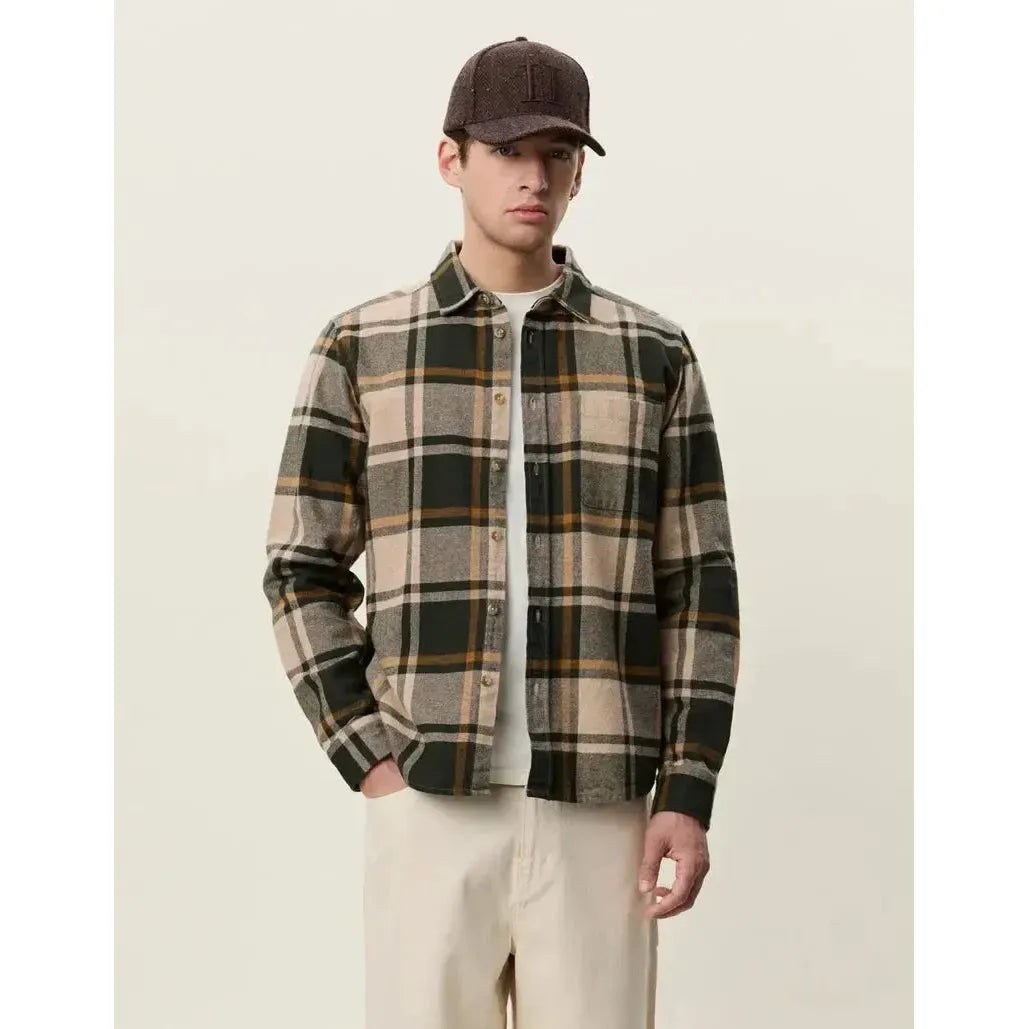 CHECK FLANNEL SHIRT-MENS LIGHTWEIGHT COATS & JACKETS-LES DEUX-JB Evans Fashions & Footwear