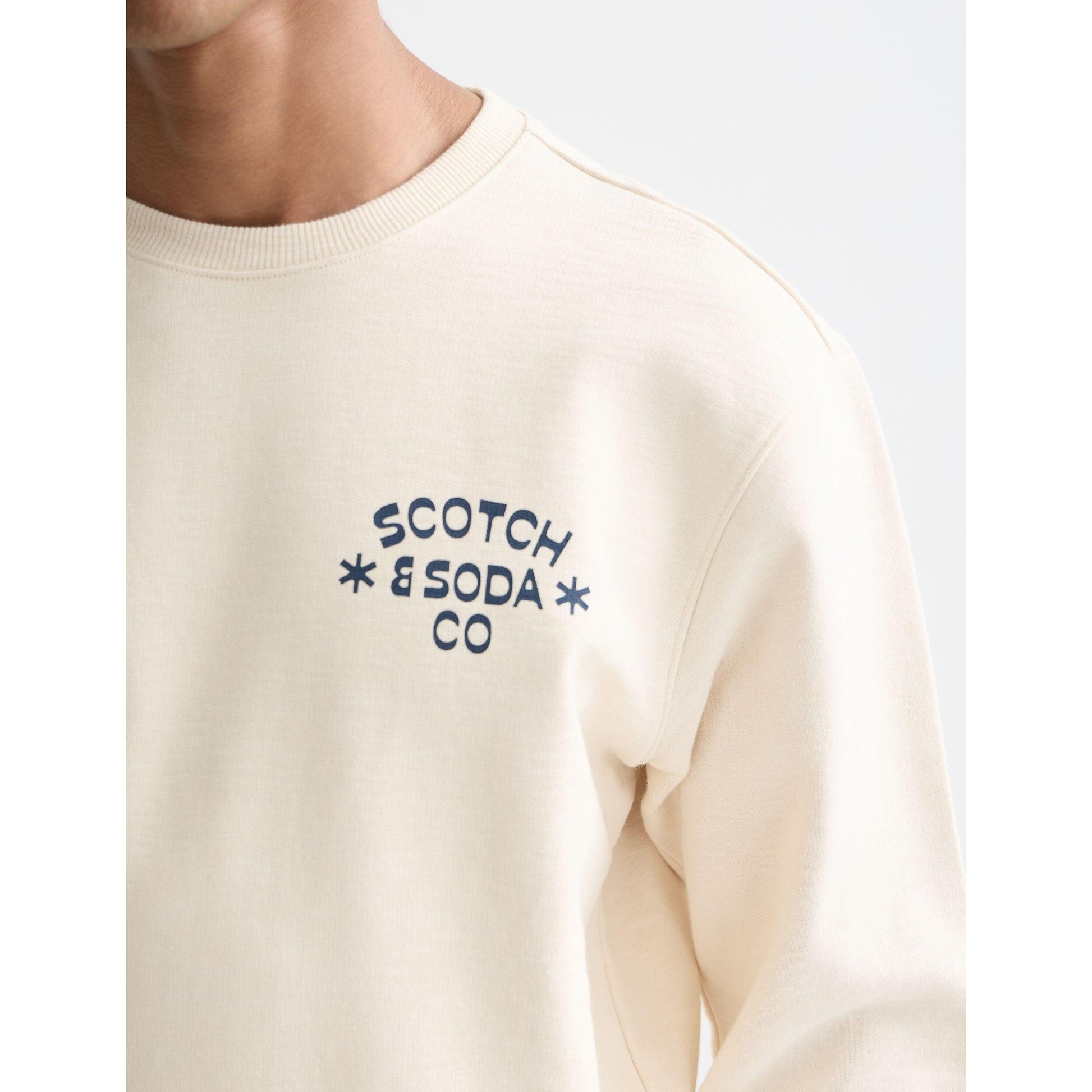 CHEST LOGO REGULAR FIT SWEATSHIRT-MENS SWEATERS & KNITS-SCOTCH & SODA-JB Evans Fashions & Footwear