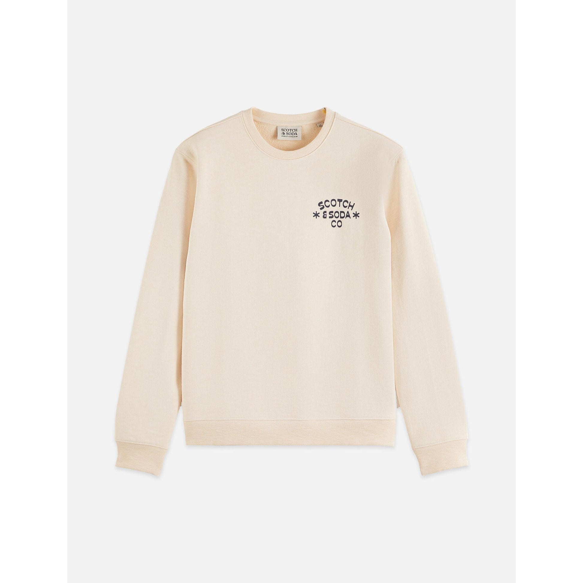 CHEST LOGO REGULAR FIT SWEATSHIRT-MENS SWEATERS & KNITS-SCOTCH & SODA-JB Evans Fashions & Footwear