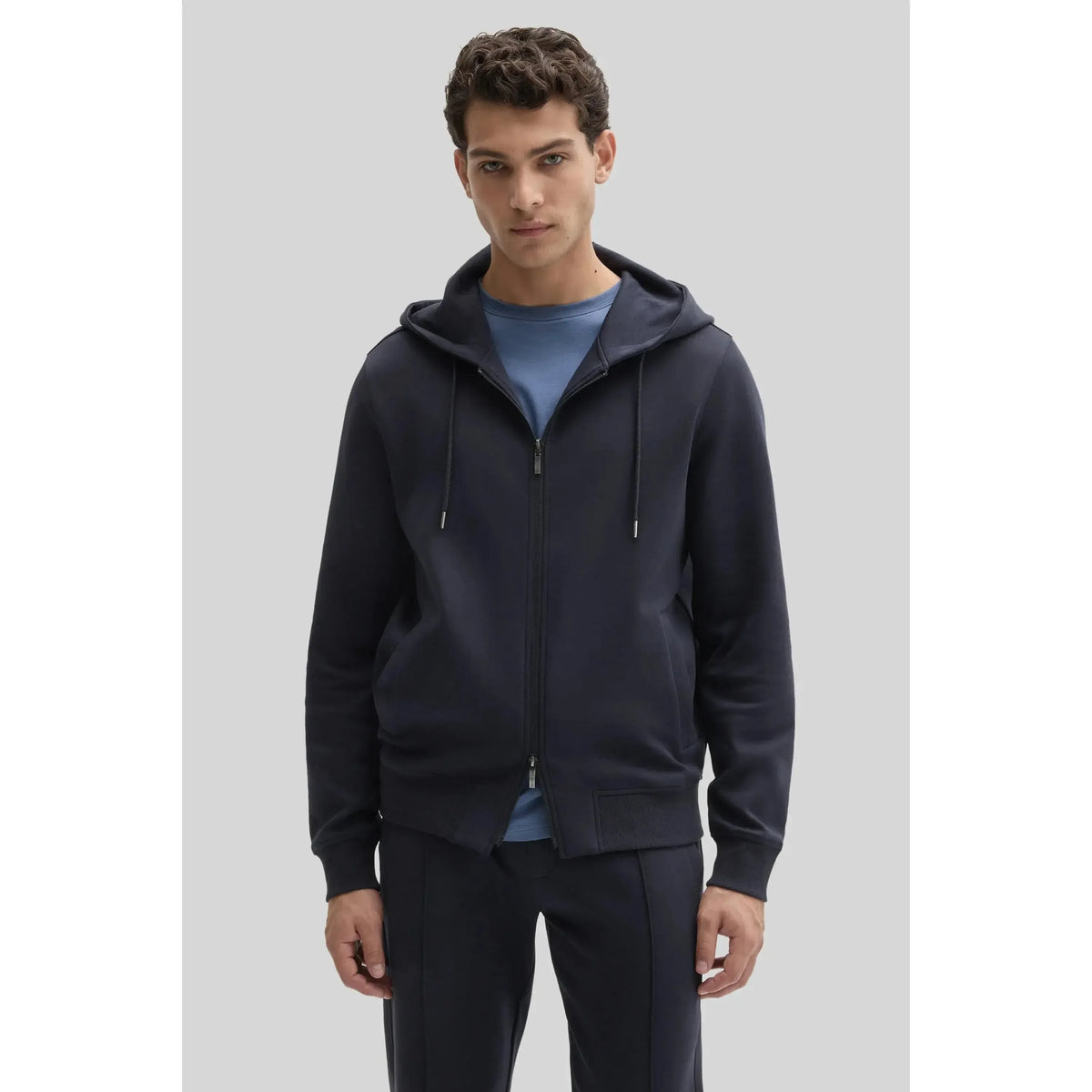 CIRO FULL ZIP HOODIE-MENS SWEATERS & KNITS-ROBERT BARAKETT-JB Evans Fashions & Footwear