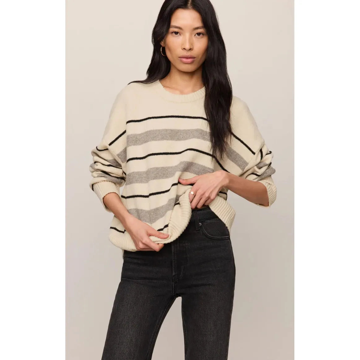 CIRRUS STRIPE SWEATER