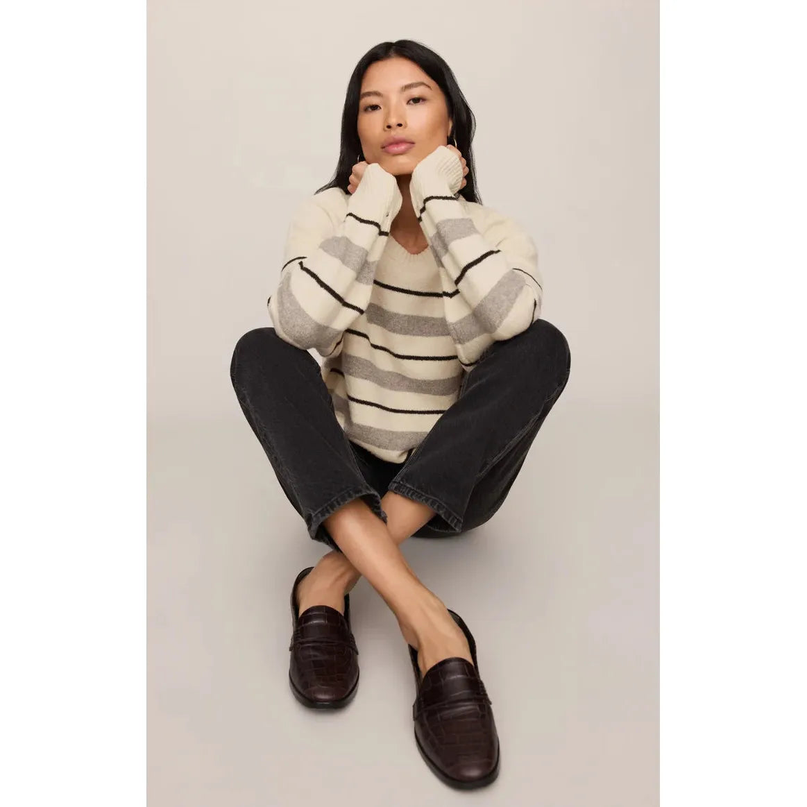 CIRRUS STRIPE SWEATER
