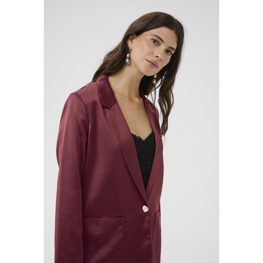 COCAMIA SATEEN BLAZER-LADIES BLAZERS-CREAM-JB Evans Fashions & Footwear