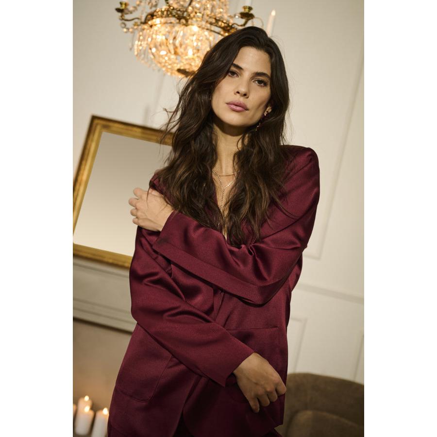 COCAMIA SATEEN BLAZER-LADIES BLAZERS-CREAM-JB Evans Fashions & Footwear