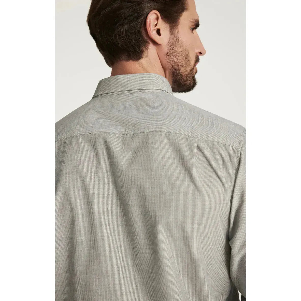 CORDUROY SHIRT GREY-MENS SHIRTS-34 HERITAGE-JB Evans Fashions & Footwear