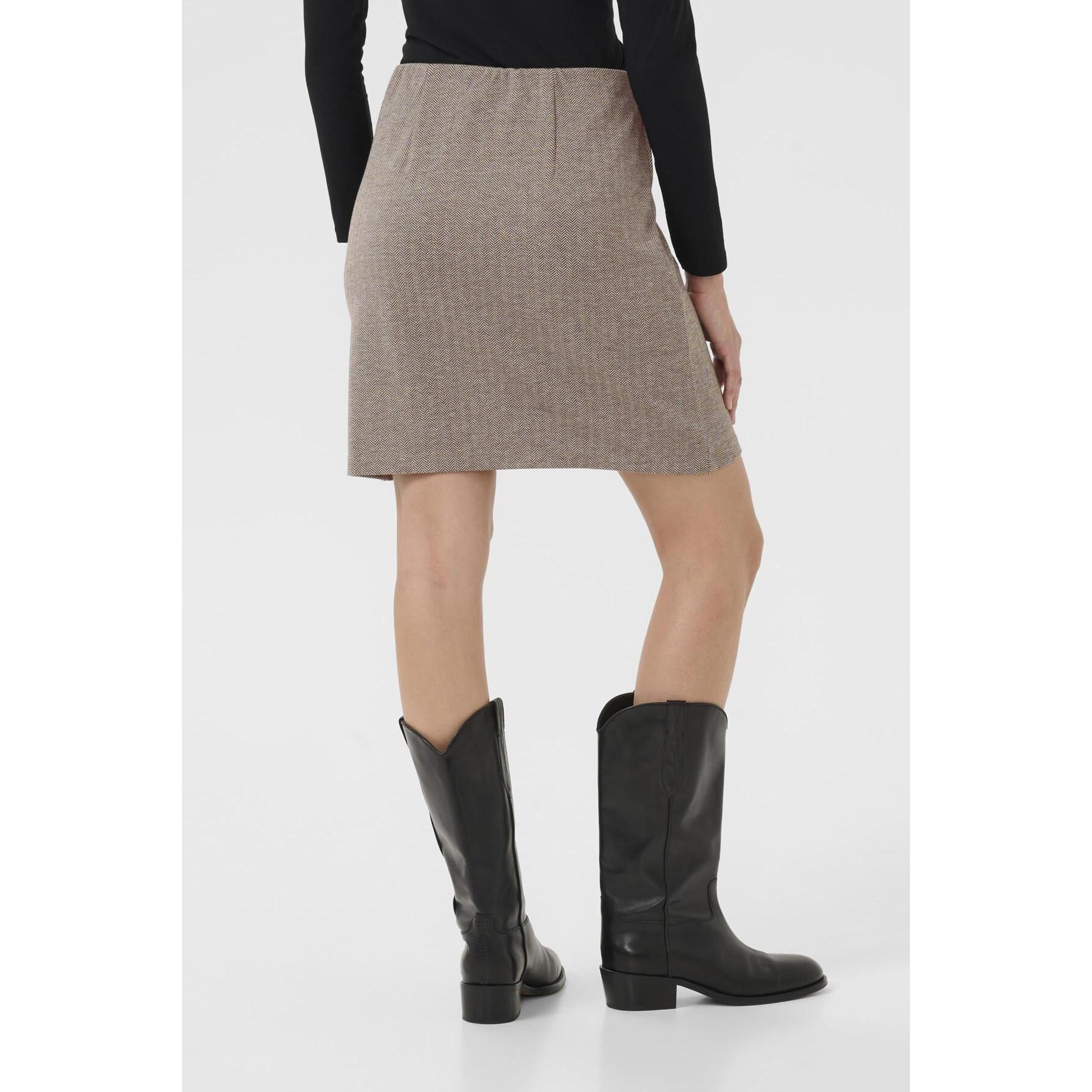 CORINNE HERRINGBONE SKIRT-SKIRTS-PART TWO-JB Evans Fashions & Footwear