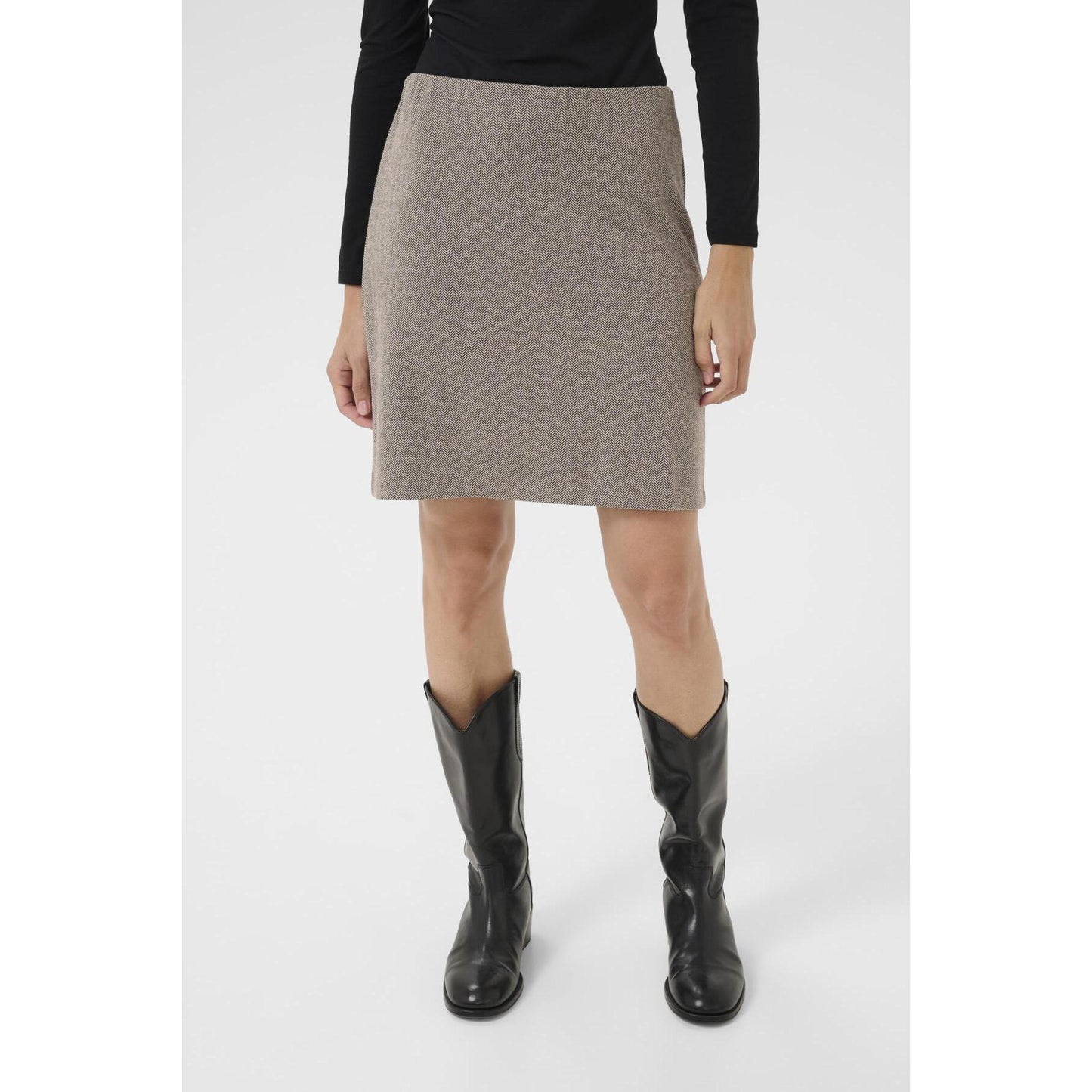 CORINNE HERRINGBONE SKIRT-SKIRTS-PART TWO-JB Evans Fashions & Footwear