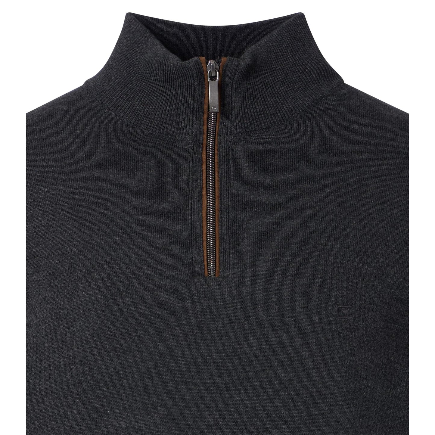 COTTON CASH 1/4 ZIP WITH TRIM-MENS SWEATERS & KNITS-CASA C MODA-JB Evans Fashions & Footwear