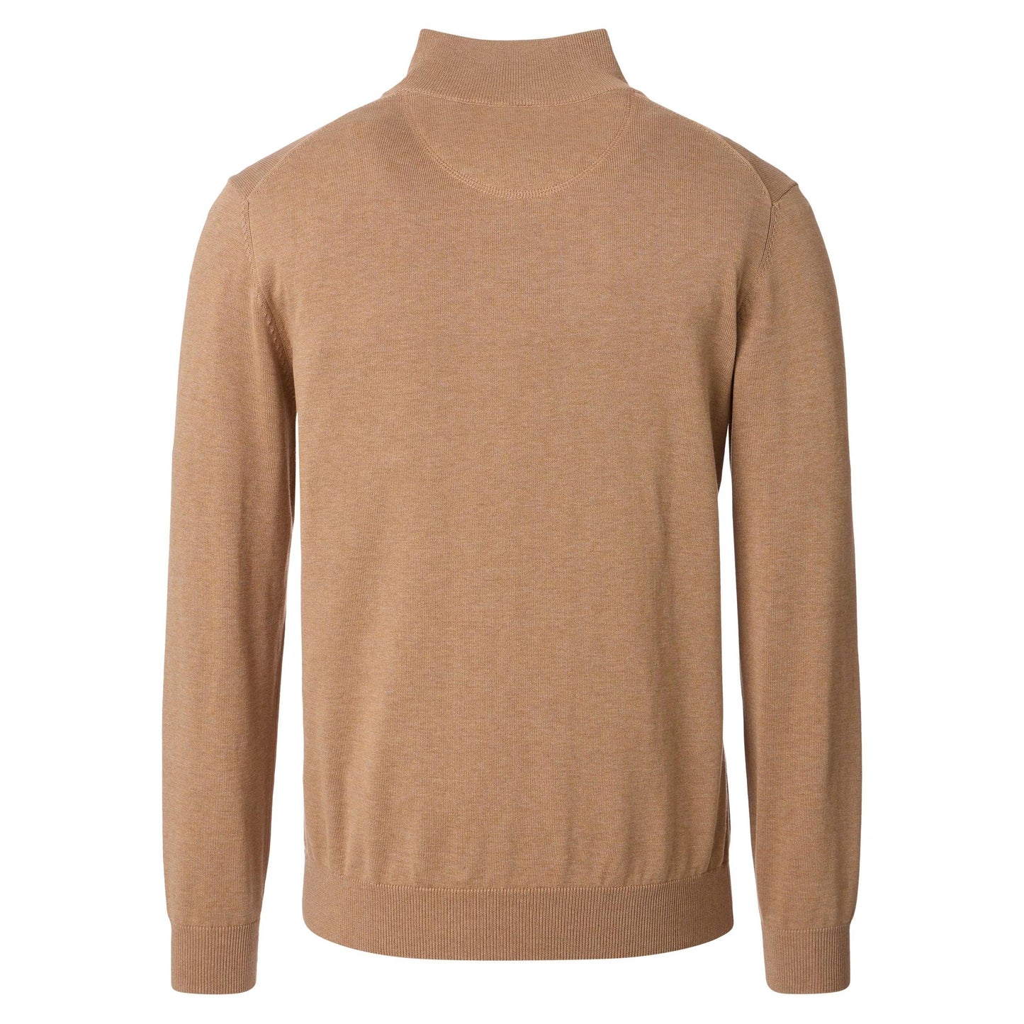 COTTON CASH 1/4 ZIP WITH TRIM-MENS SWEATERS & KNITS-CASA C MODA-JB Evans Fashions & Footwear