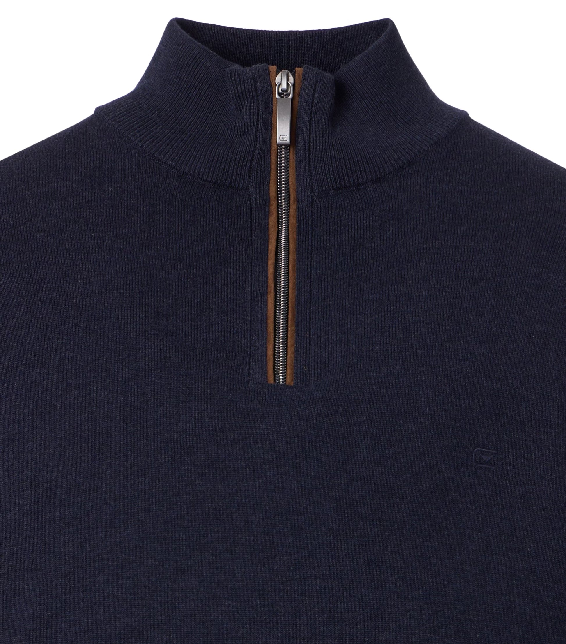 COTTON CASH 1/4 ZIP WITH TRIM-MENS SWEATERS & KNITS-CASA C MODA-JB Evans Fashions & Footwear
