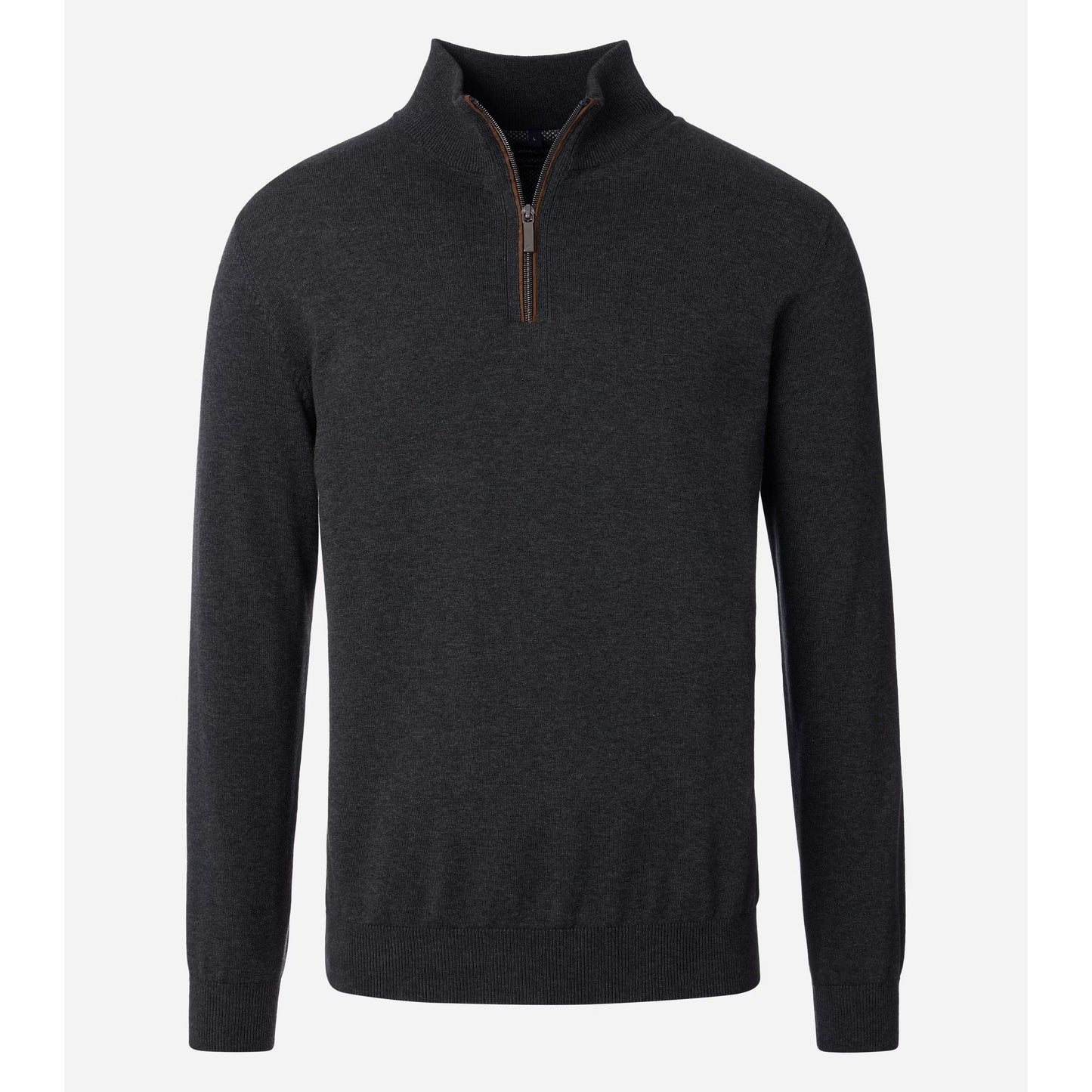 COTTON CASH 1/4 ZIP WITH TRIM-MENS SWEATERS & KNITS-CASA C MODA-JB Evans Fashions & Footwear