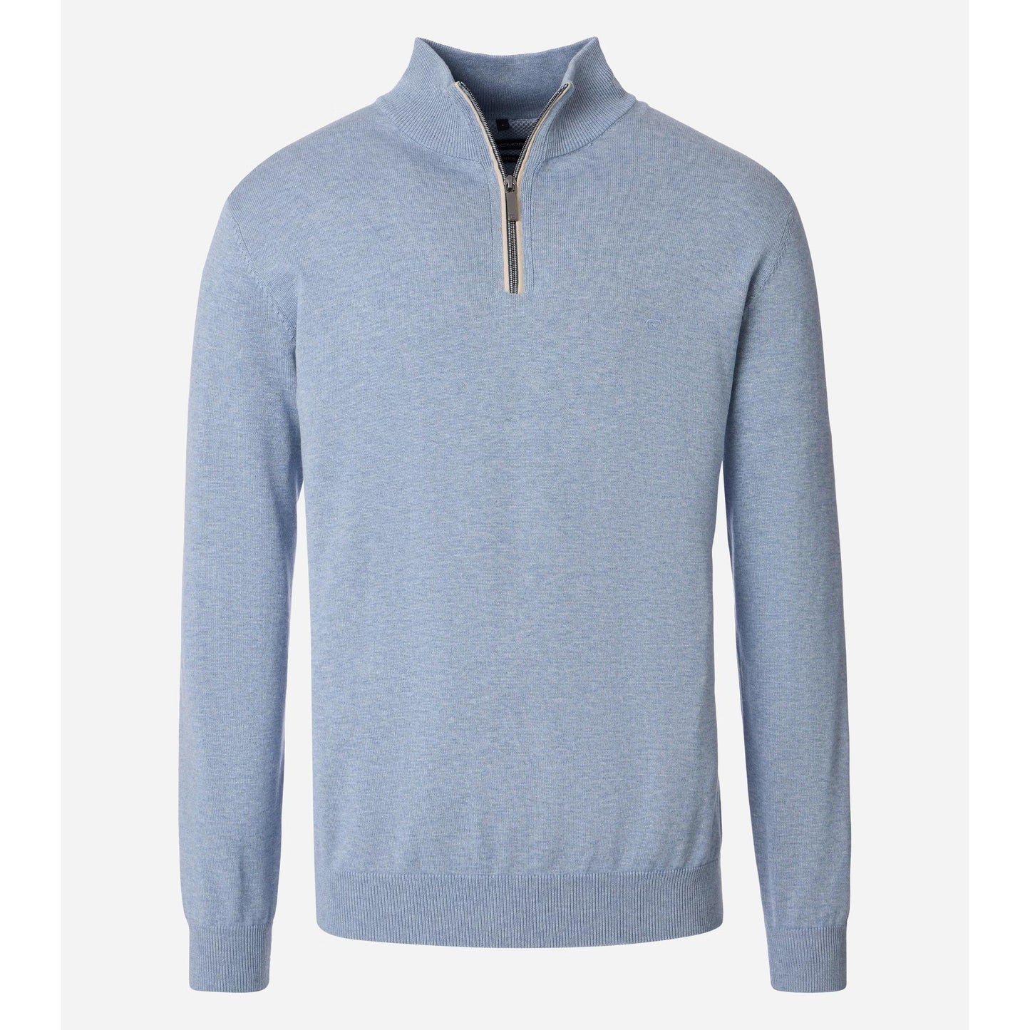 COTTON CASH 1/4 ZIP WITH TRIM-MENS SWEATERS & KNITS-CASA C MODA-JB Evans Fashions & Footwear