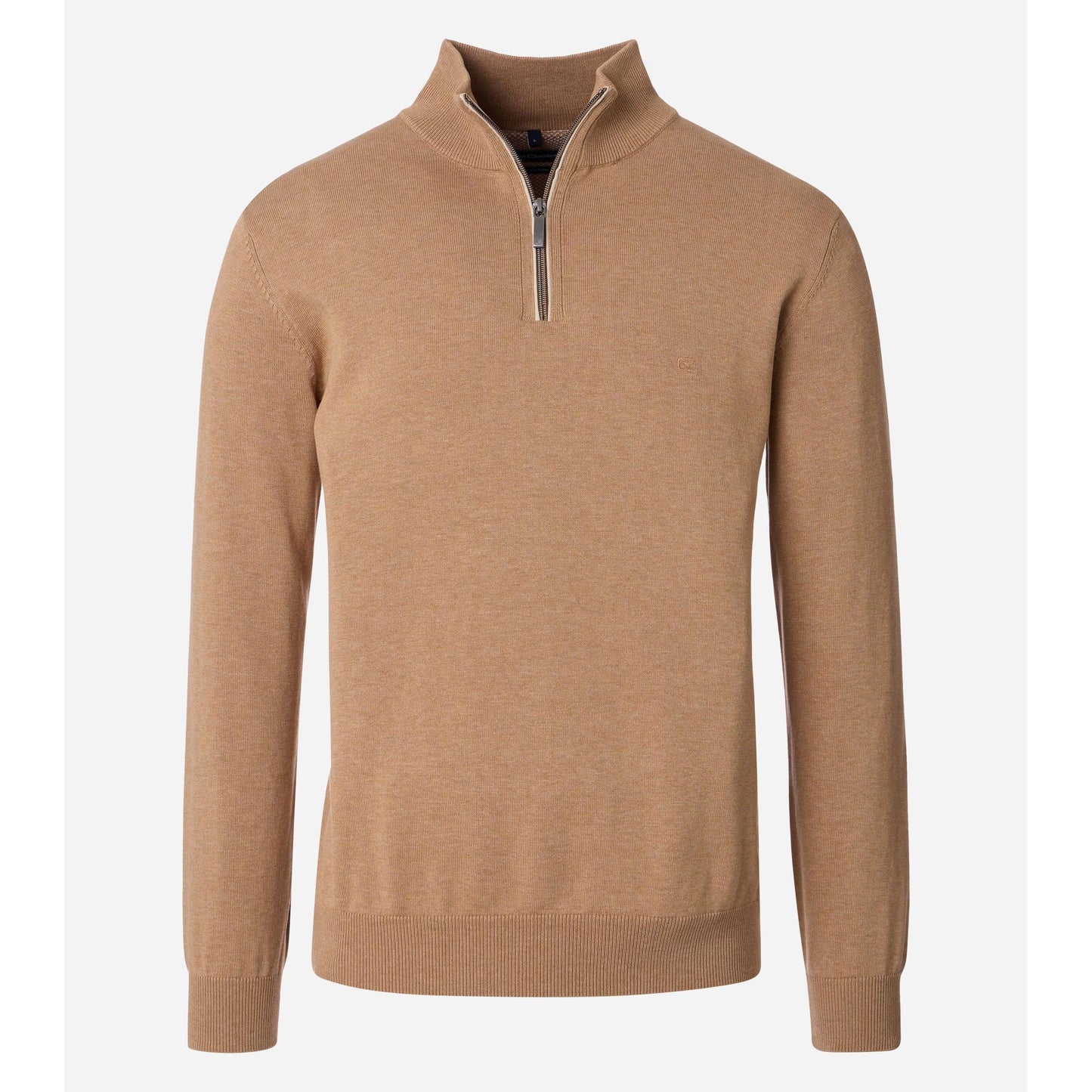 COTTON CASH 1/4 ZIP WITH TRIM-MENS SWEATERS & KNITS-CASA C MODA-JB Evans Fashions & Footwear