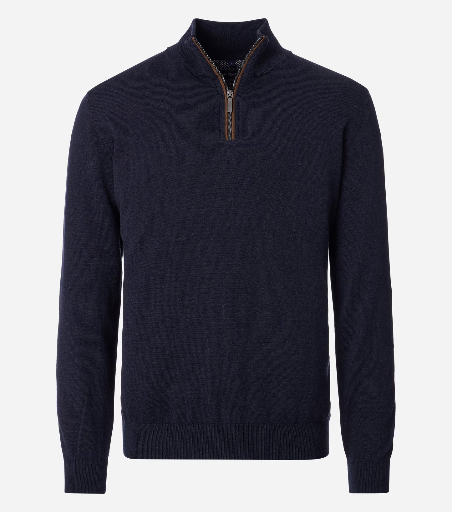 COTTON CASH 1/4 ZIP WITH TRIM-MENS SWEATERS & KNITS-CASA C MODA-JB Evans Fashions & Footwear