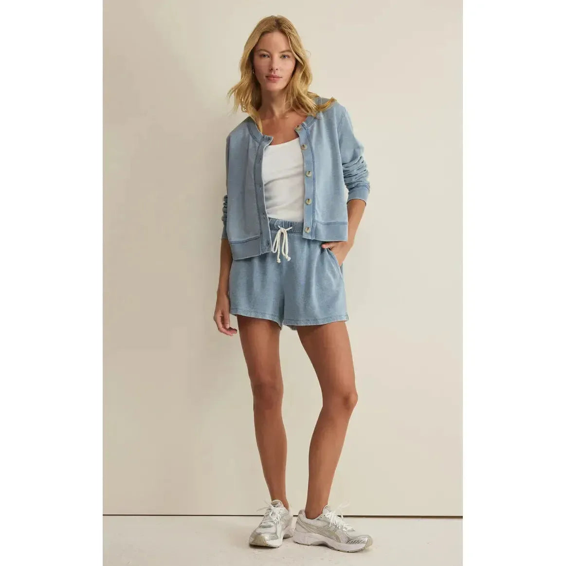 DAILY KNIT DENIM CARDIGAN-LADIES SWEATERS & KNITS-Z SUPPLY-JB Evans Fashions & Footwear