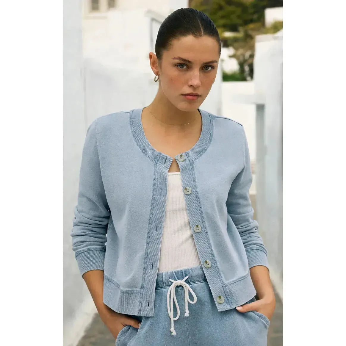 DAILY KNIT DENIM CARDIGAN-LADIES SWEATERS & KNITS-Z SUPPLY-JB Evans Fashions & Footwear